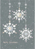 Tree-Free Greetings Holiday Greeting Cards, Gray Snowflake Happy Holidays, Vintage Brown Recycled Paper, 10-Pack