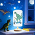 Dinosaur Lamp, Dinosaur Decor Boys Room, 3 Color Night Light Wood Nightstand