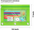 DoDoMagxanadu 20 Pack Binder Pencil Pouches, Pencil Pouch for 3 Ring Binder with Zipper Pulls, Clear Window Pencil Case