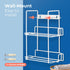 FMP Brands Wall Mount Double Glove Holder, Durable Metal Organizer for Disposable Napkin Gloves, White