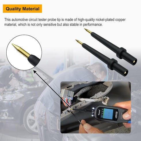 2Pk 4Mm 3 (PPTK0024-2),Use ZIBOO - Banana Jack Tip Black for Autel Circuit Tester Power Circuit Probe