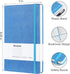 Notebook Journal, Lined Hard Cover, 100Gsm Premium Thick Paper with Inner Pocket for Note Taking, 5"×8.25" (Blue)