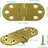 4pcs Round Edge Hinge Brass Butler Tray Hinge with Screws, 180 Degree Folding Flip Top Hinge for Hable Cabinet Closet Door Furniture