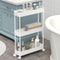 SPACELEAD Slim Storage Cart - 3 Tier Bathroom Rolling Utility Cart, Mobile Shelving Unit Organizer for Narrow Spaces,
