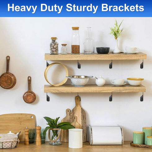 25PCS 150 MAPVOLUT Corner Brackets for Wood with Screws, Premium Black Metal Furniture Corner Connector Shelf Brackets