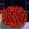 HISHINY LED Red Christmas Net Lights Outdoor,5ftx5ft 100LED Green Wire, Connectable Indoor