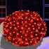 HISHINY LED Red Christmas Net Lights Outdoor,5ftx5ft 100LED Green Wire, Connectable Indoor
