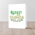 CafePress (10-pack) Qurazy For Quinoa Greeting Cards Folded Greeting Cards Matte