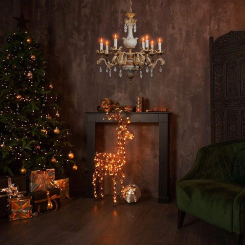 Bulbs, E12 Bulb 6 Pack Hompavo Upgraded Flame Light Compact Chandelier Base Candle Flickering Fire Light for Halloween
