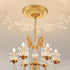 12.20 Inch Round Ceiling Medallion Pu Decorative Ceiling Plate for Home Lighting Medallions Fan Light Fixture Trim