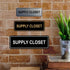 Signs ByLITA Standard Supply Closet Wall or Door Sign, Office Storage Signage (Black) - Large