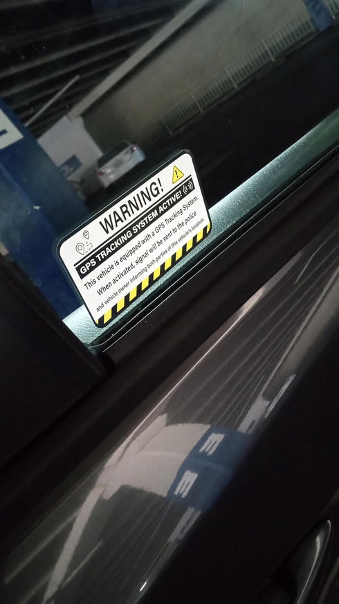 8 Pack 2 3.5 GPS Tracking System Warning Stickers for Vehicles, x in Waterproof, Weatherproof, UV Resistant GPS