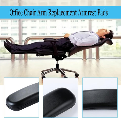 Office Chair Arm Replacement Pads (Set of 2), Oval Shaped Arm Rest for Desk Chair with Mounting Hole Patterns