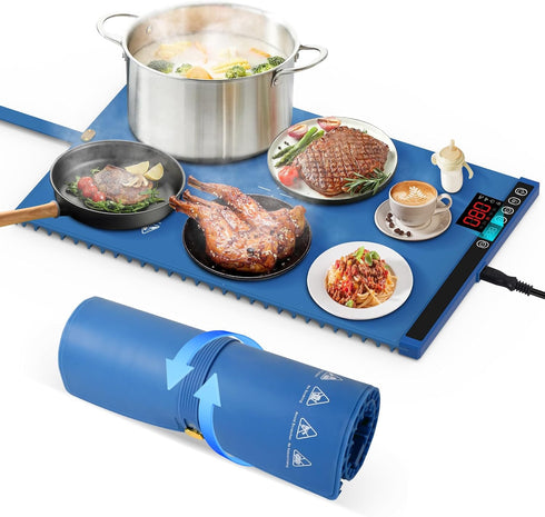 SOPPY Food Warming Mat, 23.6"x15" 260W Fast Heating Electric Warming Tray with
