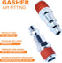 GASHER 1/4-Inch NPT Male Industrial Air Plug - Pneumatic Plugs, 300PSI, Pack of 10