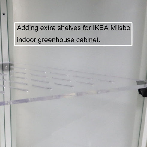 PIAOLGYI Shelf Bracket for IKEA Milsbo Indoor Greenhouse Cabinet,Accessories Compatible with IKEA Milsbo Glass