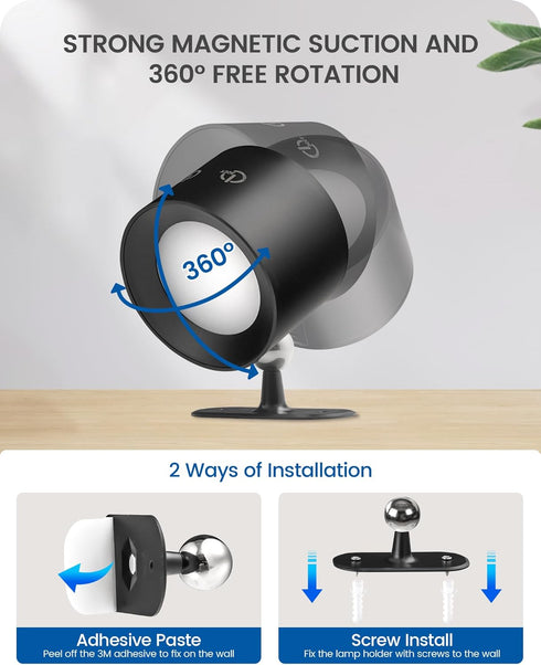 Set 2, 3 3 Dimmable, 360 B02YBP206 Battery Operated Wall Sconce of Rechargeable Wall Lights with Remote Control, Color