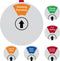 Office Door Sign, 6 Options Do Not Disturb/Out of Office/In a Meeting/Back Soon, Privacy Door Sign 6 Inches Silver