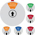 Office Door Sign, 6 Options Do Not Disturb/Out of Office/In a Meeting/Back Soon, Privacy Door Sign 6 Inches Silver