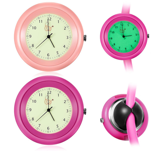Dansydaisy 2 Pcs Glow in The Dark Stethoscope Watch Nurse Week Gift Clip