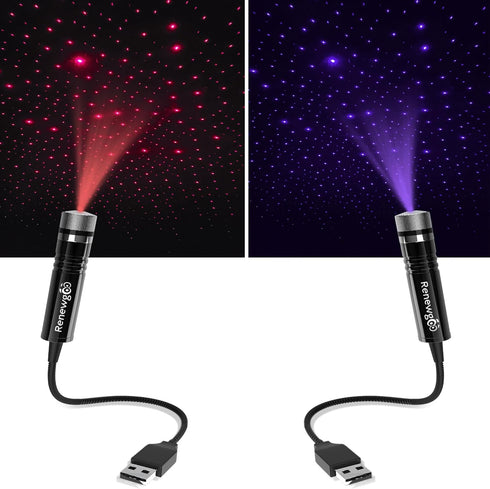 Mini Led Projection Lamp Star Night, USB Car Roof Star Projector Night Light, Mini Led Projection Lamp (Red Light)