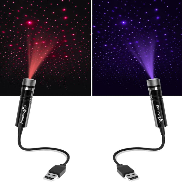 Mini Led Projection Lamp Star Night, USB Car Roof Star Projector Night Light, Mini Led Projection Lamp (Red Light)
