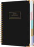 Hardcover Spiral Notebook with Tabs - 7"x10", Large Spiral Lined Journals for Women, 240 Pages, 5 Subject Notebook