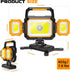40W 4000LM 6 360Rotate YZONI Rechargeable Work Light, Magnetic LED Work Light with Modes, Battery Powered Portable