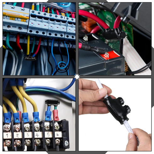 5 Pcs Insulated Wire Connectors - Black Splice Connector, Multi Cable Connector with Oxide Inhibitor