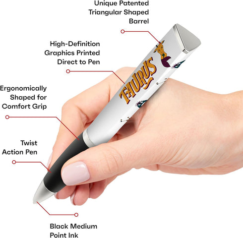 Zodiac Sign Ballpoint Pen (1 Pen, 3-Sided) Gifts for Zodiac Lovers, Horoscope Decor, Cool Astrology Gifts (Taurus Pen