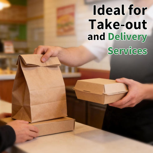 lulucorgi 100 Pack, 9.8 5.5 13",16lb Packaging, Brown Paper Bags Bulk x x Medium Kraft Shopping Bags for Business