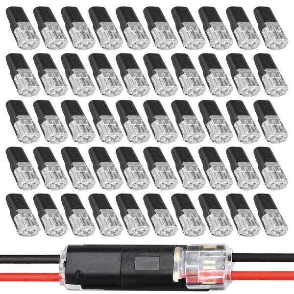 Generic Double Wire Plug in Connector with Locking Buckle, Flame Retardant Locking Wire
