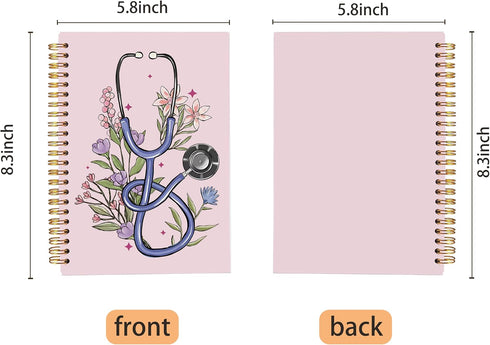 5.5x8.3 Inch Stethoscope Medical Notebook Journal, Doctor Nurse Notebook, Medical Student Gifts, Future Nurse Gifts