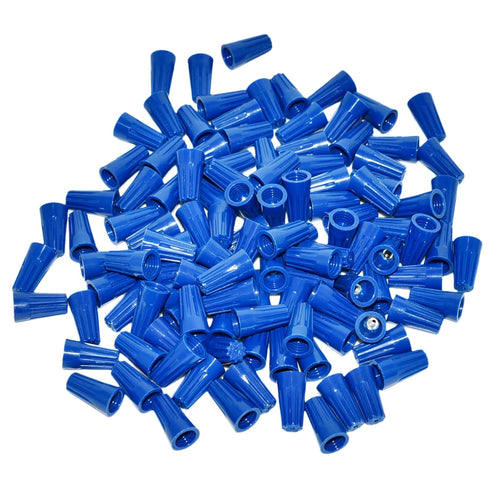 Eagles 100Pcs Twist on Wire Connectors - Blue #20 - #18 AWG Wire Cap Bulk with Spring Inserted, Easy Screw on Caps