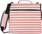 Caikeny 3 Ring Zipper Binder Salmon White 1.5 inch Binders Bag Expanding File