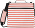 Caikeny 3 Ring Zipper Binder Salmon White 1.5 inch Binders Bag Expanding File
