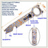LIPOUD Twosun Titanium Pry Bar EDC Pry Tool Bottle Opener Outdoor Multifunctional Prybar With Pocket Clip (Flame Ti)