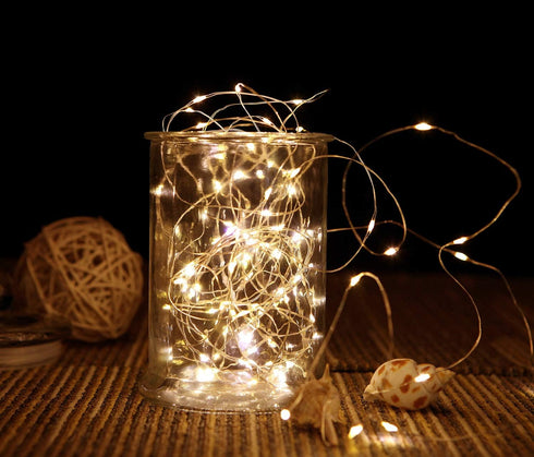 2 Pack 20 Feet 60 Warm White LED Battery Operated Fairy Lights with Remote Control Timer for Party Wedding Decor