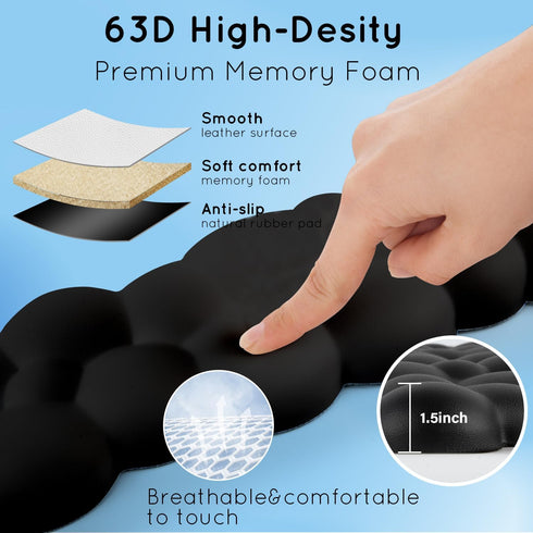 Cloud Wrist Rest for Computer Keyboard, Non-Slip Base Ergonomic Memory Foam for Typing Relief