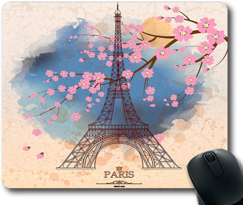 Eiffel Tower Rectangle Mouse Pad, Non-Slip Rubber Mouse Mat