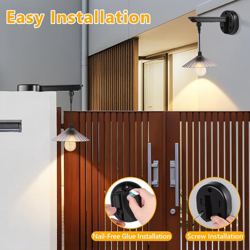 3 (2 Pack, Solar Barn Lights Outdoor, Dusk to Dawn Outdoor Wall Sconces, Lighting Modes with Motion Sensor, Waterproof