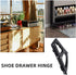 2 Closet PRETYZOOM Pairs Metal Shoe Drawer Hinges Flip Frame Cabinet Hardware Shoe Rack Replacement Parts Entryway
