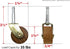 Shepherd Hardware 9051 1-5/8-Inch Designer Stem Casters, Brown, Wood Wheel, 2-Pack, 5/16-Inch Stem