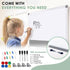 Magnetic White Board and Bulletin Cork Board Combination, 24 x 18 Inch Dry Erase Board Bulletin Combo Board for Home,