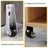 Smtalg 0.9-inch 4PCS Quiet Rubber Caster Wheels, Rolling Casters with Vertical Installation of Extended Bracket