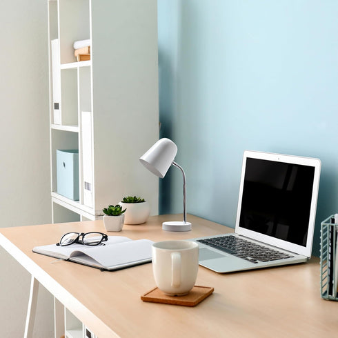 LD1075-OFF 15.28" Simple Designs Sleek Essentials Minimalist Metal Desk Task Lamp, for Office, Desk, Nightstand, Dorm