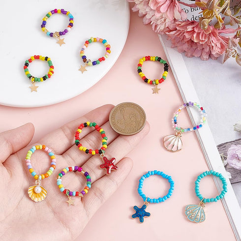 10 WEBEEDY Styles Decorative Star Shell Stethoscope Charms, Personalized Stethoscope Decorations Beads for Doctor Nurse