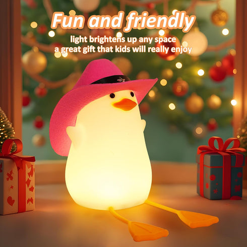 Dimmer Anywin Cute Benson Ducks Night Light, Squishy Touch Silicone Animal Nursery Bedside Lamp, & Rechargeable