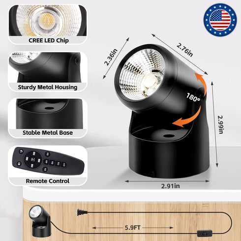 Dimmable 6000K Uplighting Indoor Uplights with Timer and Remote, Stepless Adjustable Color Temperature and Floor Can