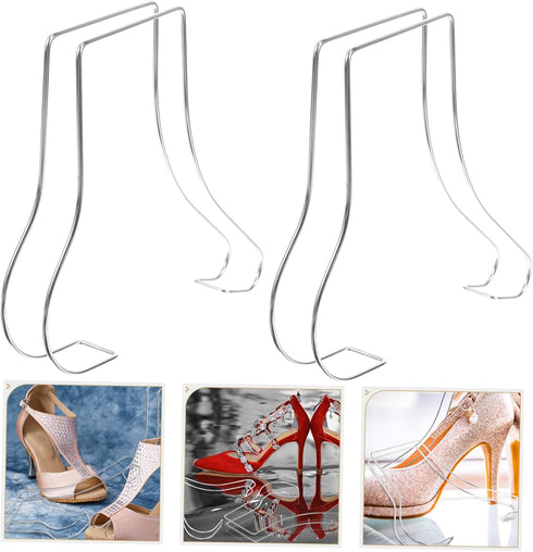 2pcs Vaguelly Shoe Display Stand Shoe Rack for Door Stand Sandal Organizer Shape Holder